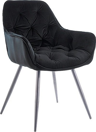 Стул с подлокотниками Signal Cherry Matt Velvet 99 (черный/черный)