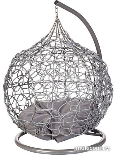 Подвесное кресло BiGarden кокон из искусственного ротанга (серый)
