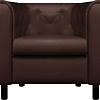 Интерьерное кресло Brioli Винчестер (экокожа, L13 коричневый/темные ножки)