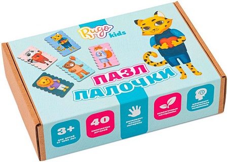 Мозаика/пазл Rugo Пазл на палочках Животные P202105