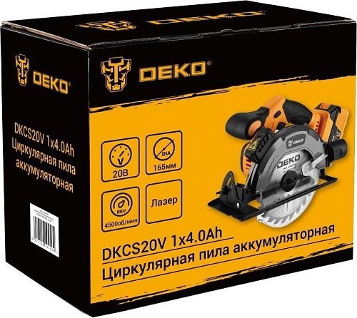 Дисковая (циркулярная) пила Deko DKCS20V 084-1039 (с 1-им АКБ)