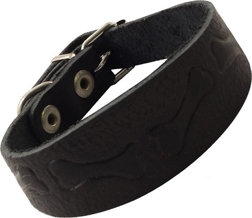 Ошейник Gamma Кожаный одинарный узор 11232085