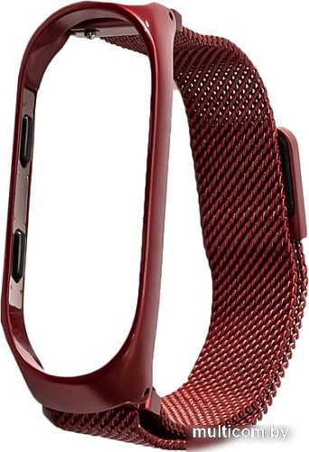 Ремешок Xiaomi Milanese Magnetic для Mi Band 3 (винный)