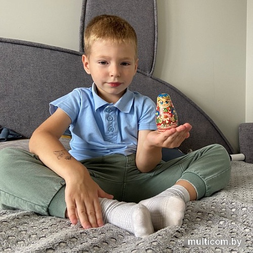 Развивающая игра Брестская Матрешка Девушка с ромашками и васильками в белорусском костюме (набор 5)