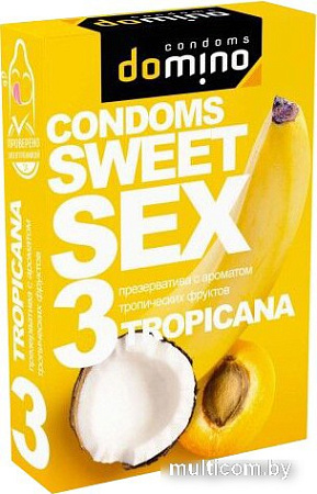 Гладкие презервативы Domino Sweet Sex (тропические фрукты)