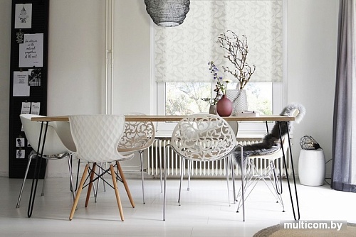 Рулонные шторы Эскар Лиаф 68x160 (белый)