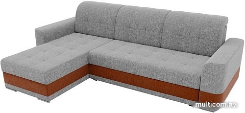 Угловой диван Mebelico Честер 61127 (левый, рогожка, серый/коричневый)