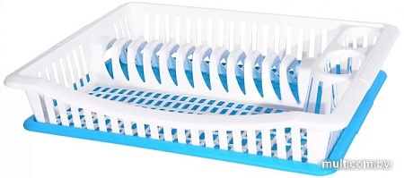 Сушилка для посуды Эльфпласт Rondo EP386 (морская волна/белый)