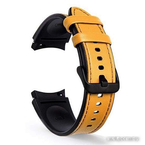 Ремешок Rumi Comfort гибридный для Samsung Galaxy Watch4/5 (20 мм, горчичный)