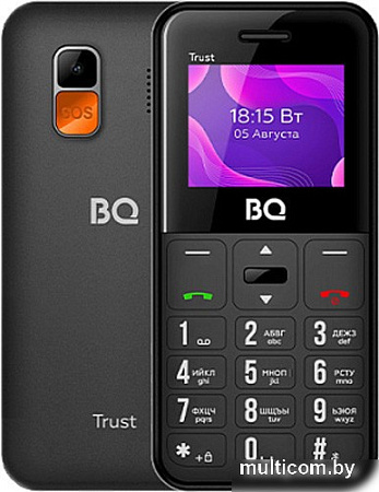 Кнопочный телефон BQ BQ-1866 Trust (черный)