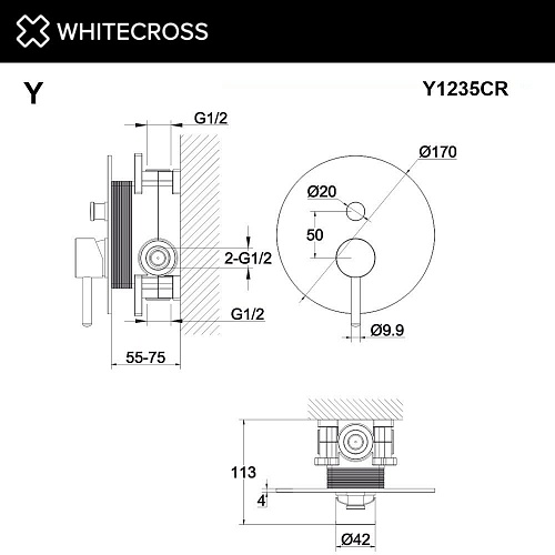 Смеситель Whitecross Y Y1235CR (хром)