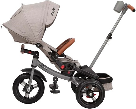 Детский велосипед Moby Kids Leader 360° 12x10 AIR (серый)