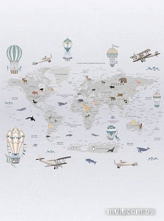 Фотообои Vimala Познавательная карта мира 2 270x200