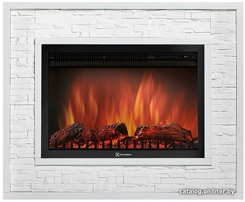 Портал Firelight Loft 30 (камень белый/белая эмаль)