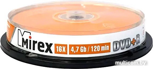 DVD-R диск Mirex 4.7Gb 16x UL130013A1L (10 шт.)