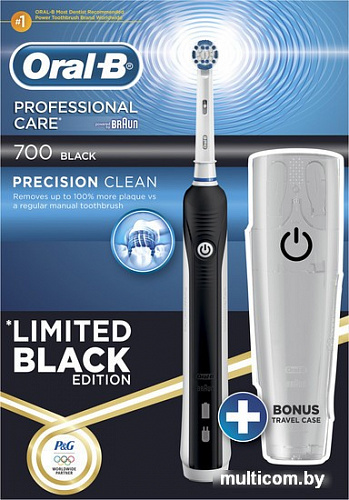 Электрическая зубная щетка Braun Oral-B Professional Care 700 Black Edition (D16.513.U)