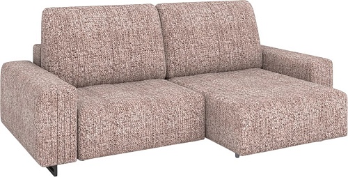 Угловой диван Rivalli Уолтер УП 1000 + оттоманка (Katrin Russo/черный муар)