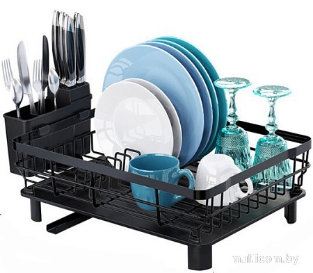 Сушилка для посуды Happy Home HH-047B (черный)