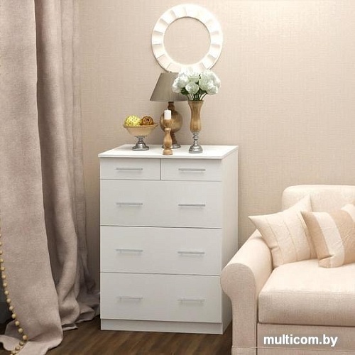 Комод Кортекс-мебель Модерн 80-5ш (венге/венге светлый)