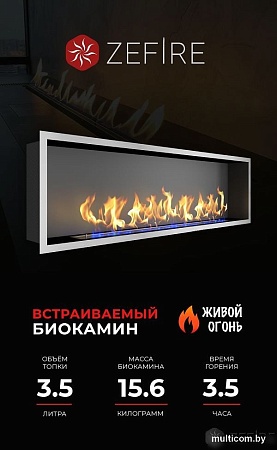 Биокамин ZeFire Flagman 1000 шлифованный