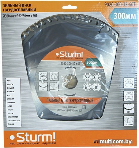 Пильный диск Sturm 9020-300-32-60T