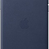 Чехол Apple Leather Case для iPhone 11 Pro Max (темно-синий)