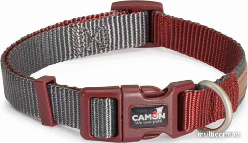 Ошейник Camon DC119/A.05 (регулируемый двухцветный серый/красный)