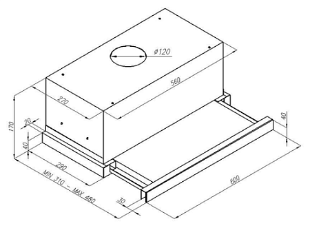 Встраиваемая вытяжка Konigin Helena Black 60