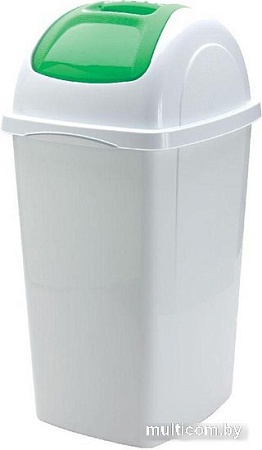 Мусорное ведро Bama Cont.Europa Lt.33 Bianco (33 л, белый/зеленый)