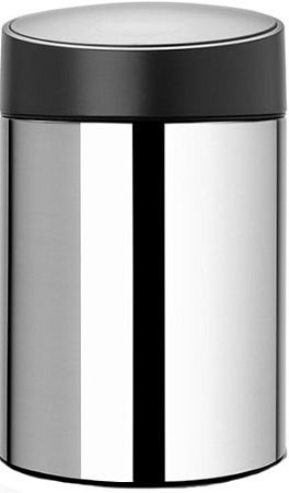 Brabantia Slide Bin 5 л (стальной полированный/черный)