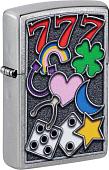 Зажигалка Zippo Street Chrome All Luck 48682