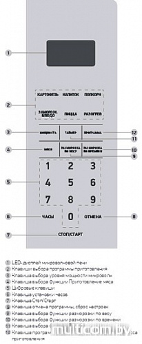 Микроволновая печь BBK 20MWS-729S/BS