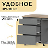 Готовая кухня Mio Tesoro Денвер 1.6м (графит серый/дуб сонома)