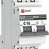 Выключатель автоматический EKF ВА 47-63 2P 16А (C) 4.5kA PROxima mcb4763-2-16C-pro