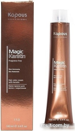 Kapous Professional Magic Keratin Non Ammonia 7.07 насыщенный холодный блонд