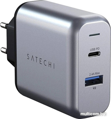 Сетевое зарядное Satechi 30W Dual Port Travel Charger (европейская вилка)