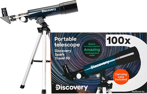 Телескоп Levenhuk Discovery Spark Travel 50 с книгой
