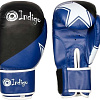 Перчатки для единоборств Indigo PS-505 (8 oz, черный/синий)
