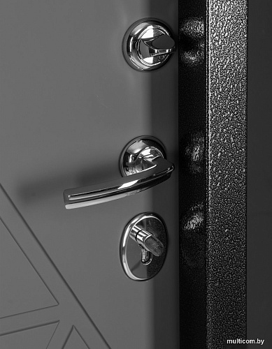 Металлическая дверь Guard Термо MG75 87х205 правая (черное серебро/серый)