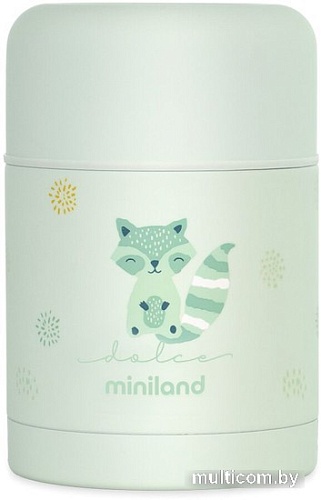 Термос для еды Miniland Thermy Dolce 600мл (бирюзовый/енот)