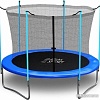 Батут Atlas Sport 252 см - 8ft (с лестницей, внутренняя сетка, синий)