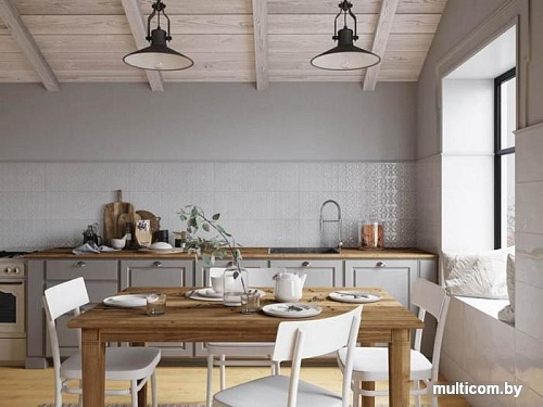 Керамическая плитка Meissen Лиссабон Рельеф LBU052 (250x750, белый)