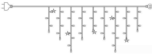 Гирлянда ETP 100L-3M (белый теплый)