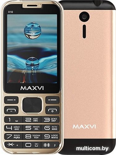 Мобильный телефон Maxvi X10 (золотистый)