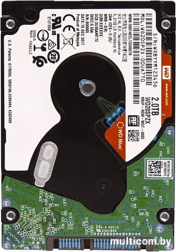 Жесткий диск WD Blue Mobile 2TB WD20SPZX