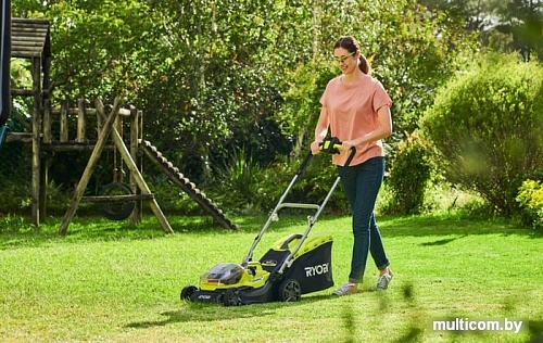 Колёсная газонокосилка Ryobi RY18LMH37A-250 Hybrid (с 2-мя АКБ)