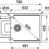 Кухонная мойка Franke UBG 611-78L (серый)