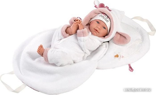 Пупс Llorens В капюшоне с ушками 74048