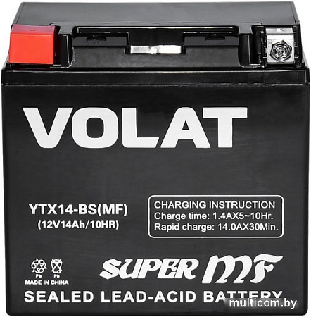 Мотоциклетный аккумулятор VOLAT YTX14-BS (14 А·ч)