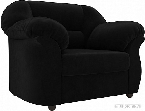 Интерьерное кресло Лига диванов Карнелла 105833 (велюр, черный)